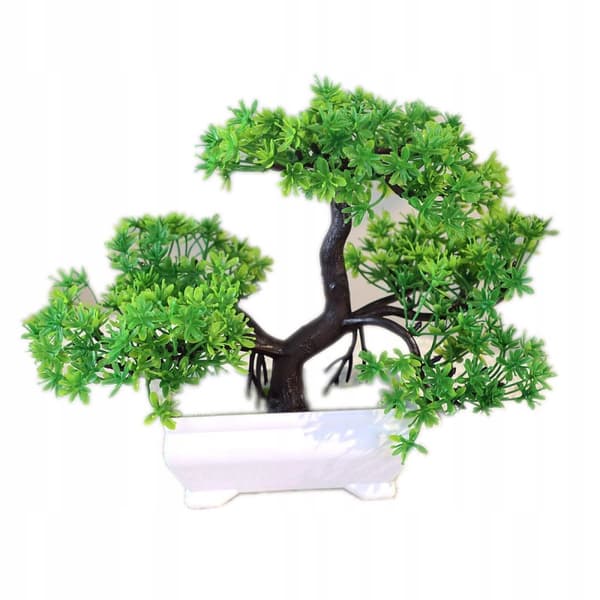 KONSTGJORD BONSAI-VÄXTA I KRUKA MINITRÄD Vacker REALISTISK Dekorativ