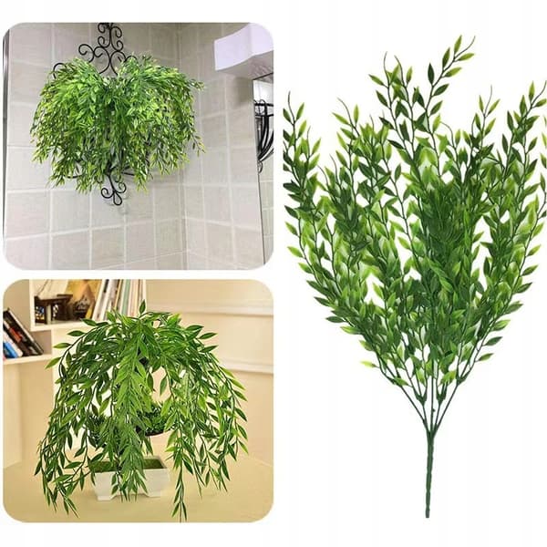 KONSTGJORD VÄXT VILD WILKINA HÄNGANDE HEM REALISTISK BLOMM 50cm