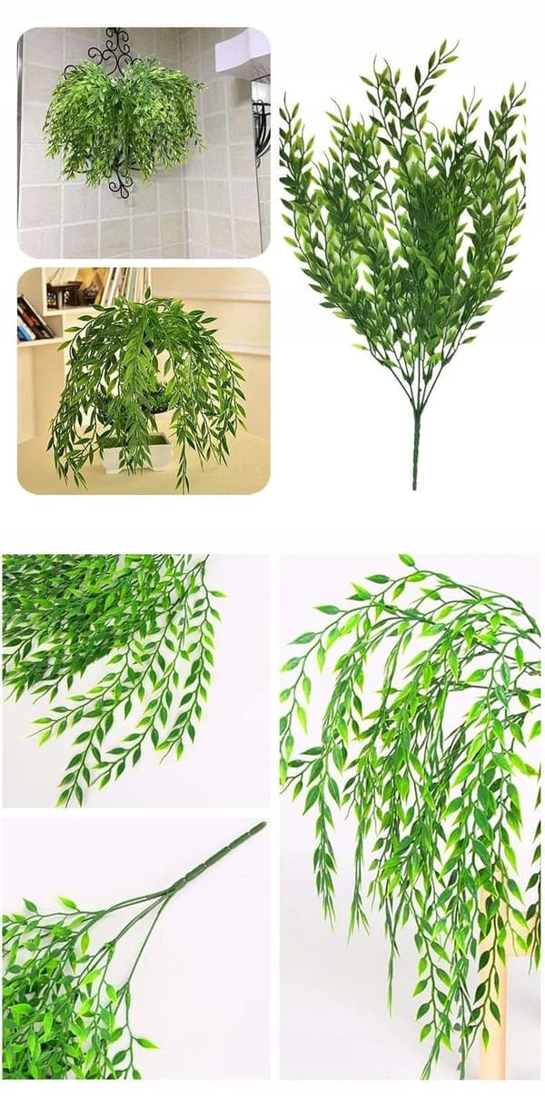 KONSTGJORD VÄXT VILD WILKINA HÄNGANDE HEM REALISTISK BLOMM 50cm
