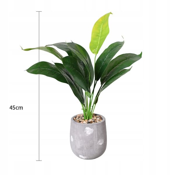 KONSTGJORD KRUKVÄXTA REALISTISK 45 cm Spathiphyllum för HEMMAKONTOR