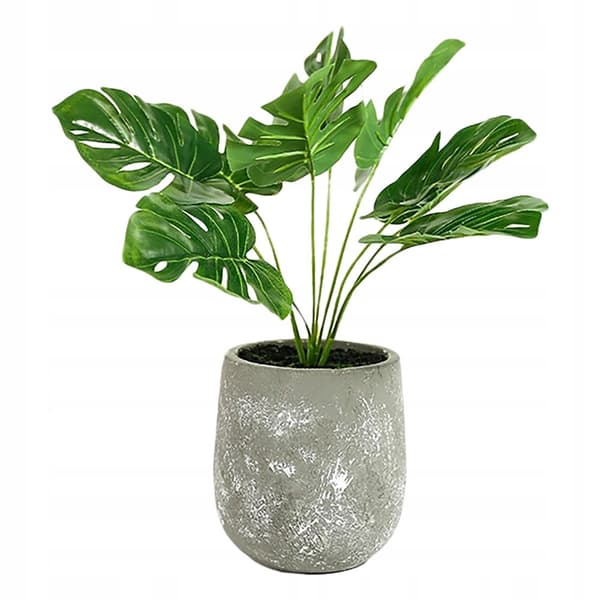 KONSTGJORD KRUKVÄXTA REALISTISK 33 cm MONSTERA DELICIOSA Vacker