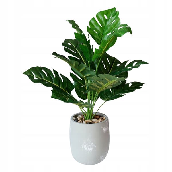 KONSTGJORD KRUKVÄXTA REALISTISK 33 cm MONSTERA DELICIOSA Vacker