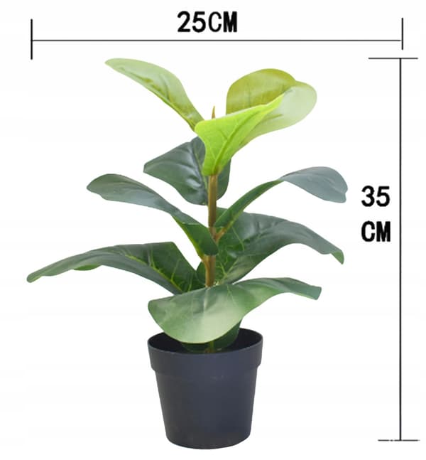 KUNSTIG PLANTEBLOMST I POTTE TIL HJEMMEKONTOR REALISTISK 35CM FICUSS