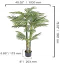 Miniatyrbillede 2 af 4: KUNSTIG TRIPEL EKSOTISK PALME I EN REALISTISK POTTE 200 cm