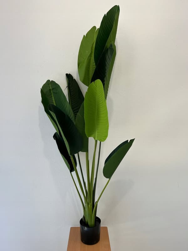 KUNSTIG PLANTE BANANPALMETRÆ Eksotisk I POTTE REALISTISK 150cm