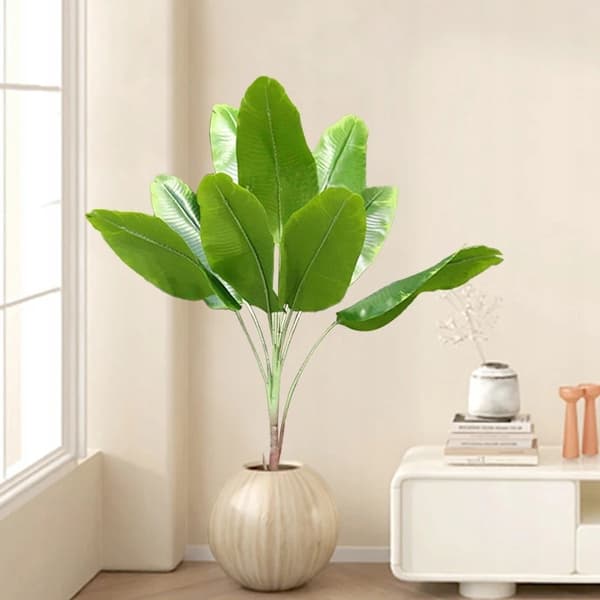 KUNSTIG PLANTE BANANPALMETRÆ Eksotisk I POTTE REALISTISK 150cm