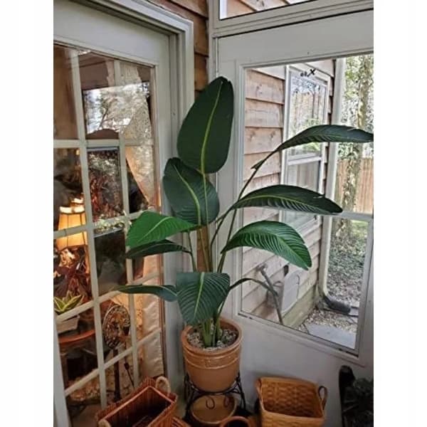 KUNSTIG PLANTE BANANPALME XXL I REALISTISK POTTE 110 cm