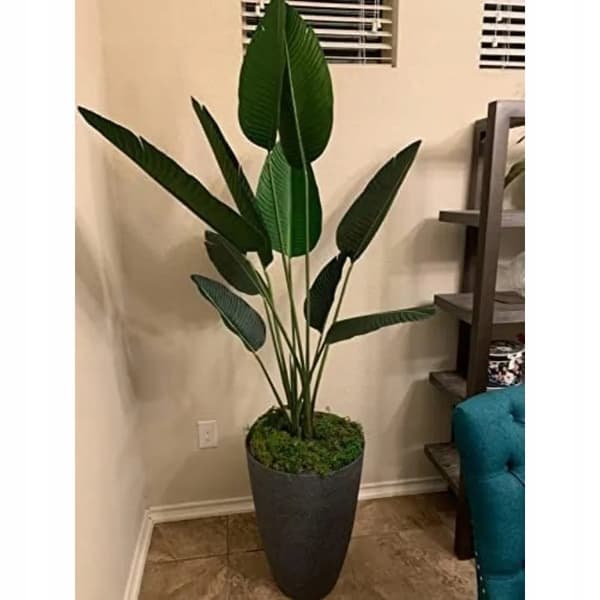 KUNSTIG PLANTE BANANPALME XXL I REALISTISK POTTE 110 cm