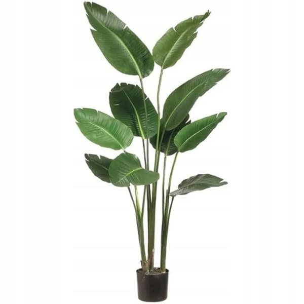 KUNSTIG PLANTE BANANPALME XXL I REALISTISK POTTE 110 cm