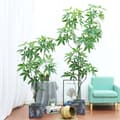 Miniatyrbillede 3 af 5: KUNSTIG PACHIRA-PLANTE I POTTE REALISTISK 60 cm SMUK BUSK