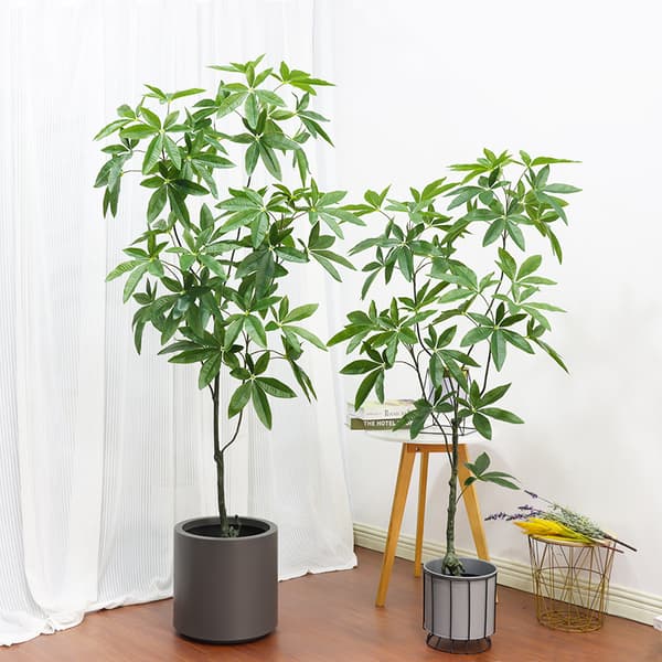 KUNSTIG PACHIRA-PLANTE I POTTE REALISTISK 60 cm SMUK BUSK