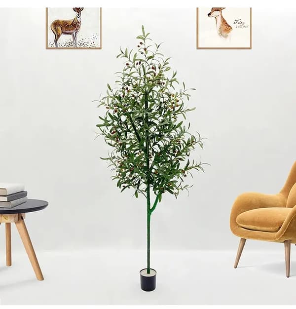 KUNSTIG PLANTE OLIVENTRÆ XXL I POTTE REALISTISK 180CM DEKORATION
