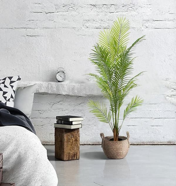 KUNSTIG ARECA-PALM HAWAII-PLANTE I POTTE REALISTISK 120 cm FIN