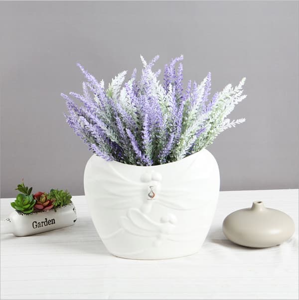 KUNSTIG LAVENDELPLANTE 1 stk. DEKORATION op til 36 cm SMUK GRIN