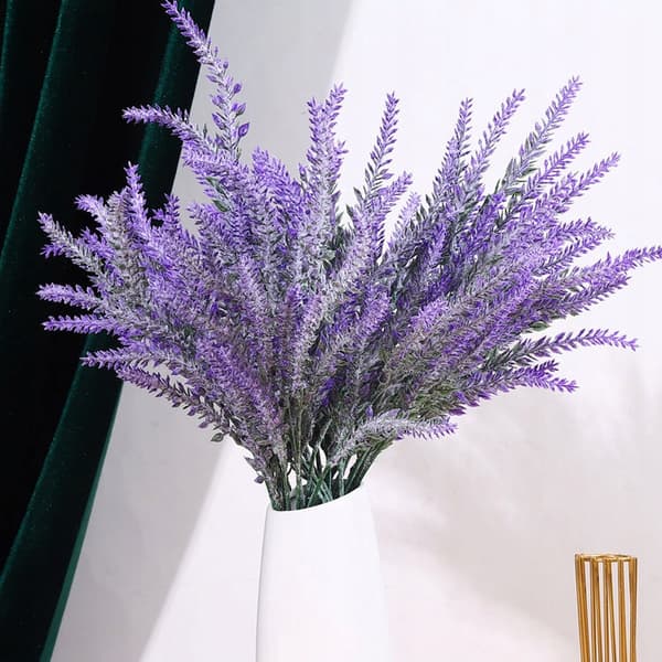 KUNSTIG LAVENDELPLANTE 1 stk. DEKORATION op til 36 cm SMUK GRIN