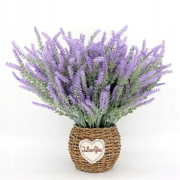 KUNSTIG LAVENDELPLANTE 1 stk. DEKORATION op til 36 cm SMUK GRIN