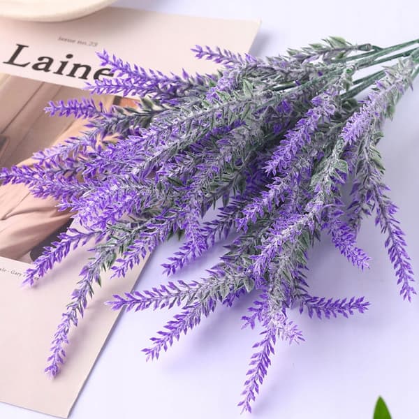 KUNSTIG LAVENDELPLANTE 1 stk. DEKORATION op til 36 cm SMUK GRIN