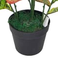 Miniatyrbild 2 av 4: Leaf - LEAF-7083 - Multicolored Artificiell Codiaeum Leaf Home Svart Plastkruka Stor modell 90 cm