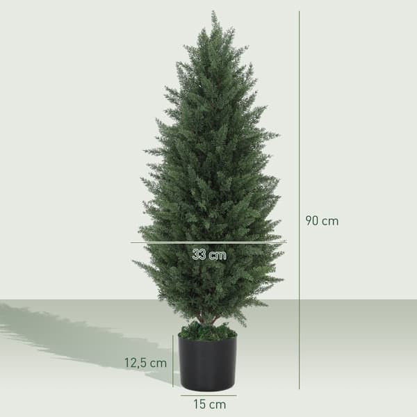 Konstgjord Cypress, 33x90 cm, Grön