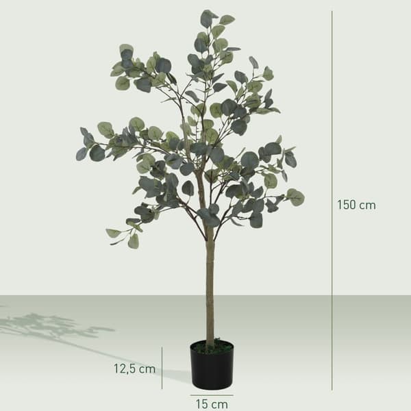 Kunstig Eucalyptus Træ, 150 cm, Grøn