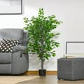 Miniatyrbillede 2 af 9: Kunstig Ficus Træ, 135 cm, Grøn