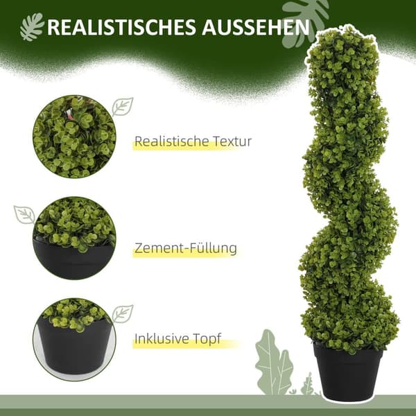 Kunstig Plante, 2er-Set, 90 cm, Grøn