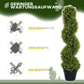 Miniatyrbillede 6 af 9: Kunstig Plante, 2er-Set, 90 cm, Grøn