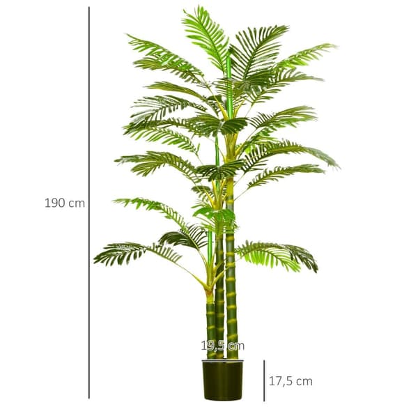Kunstig Palme, 190 cm, Grøn
