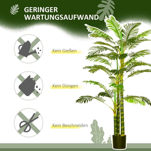 Kunstig Palme, 190 cm, Grøn