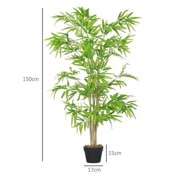Kunstig Plante, Ø17 x 150H cm, Grøn