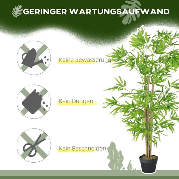 Kunstig Plante, Ø17 x 150H cm, Grøn