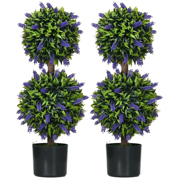 Kunstige Planter, 2er-Set Lavendel, Ø15x70 cm, Grøn