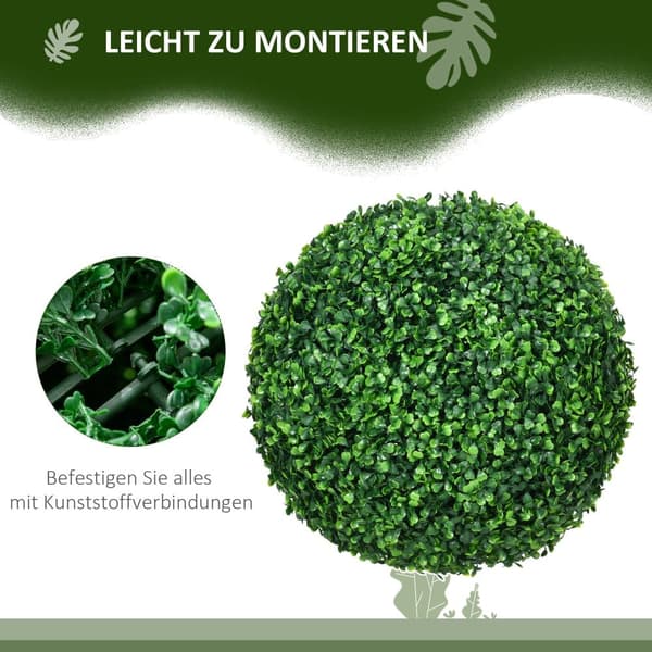 Kunstig Plantesæt, Ø40cm, Grøn