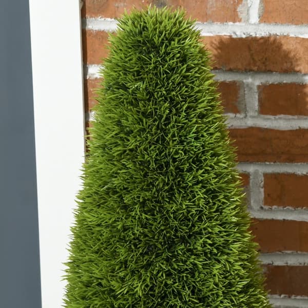 Konstgjord Växt, Cypress 2-delars Set, 90 cm, Grön och Vit