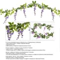 Miniatyrbillede 3 af 8: Lollanda 10-pak realistiske kunstige blåregnsranker – UV-bestandige hængende blåregnblomster til bryllupper, fester og havedekoration