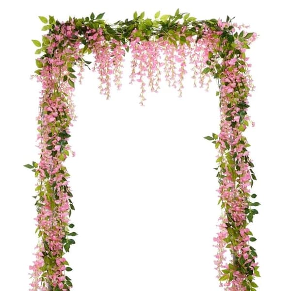 Lollanda 10-pak realistiske kunstige blåregnsranker – UV-bestandige hængende blåregnblomster til bryllupper, fester og havedekoration