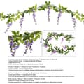 Miniatyrbillede 4 af 9: Lollanda 10-pak realistiske kunstige blåregnsranker – UV-bestandige hængende blåregnblomster til bryllupper, fester og havedekoration