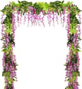 Miniatyrbillede 1 af 9: Lollanda 10-pak realistiske kunstige blåregnsranker – UV-bestandige hængende blåregnblomster til bryllupper, fester og havedekoration