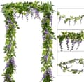 Miniatyrbillede 5 af 7: Lollanda 10-pak realistiske kunstige blåregnsranker – UV-bestandige hængende blåregnblomster til bryllupper, fester og havedekoration