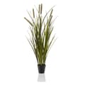Miniatyrbild 2 av 2: Emerald Konstväxt Cattails Grass i kruka 85 cm