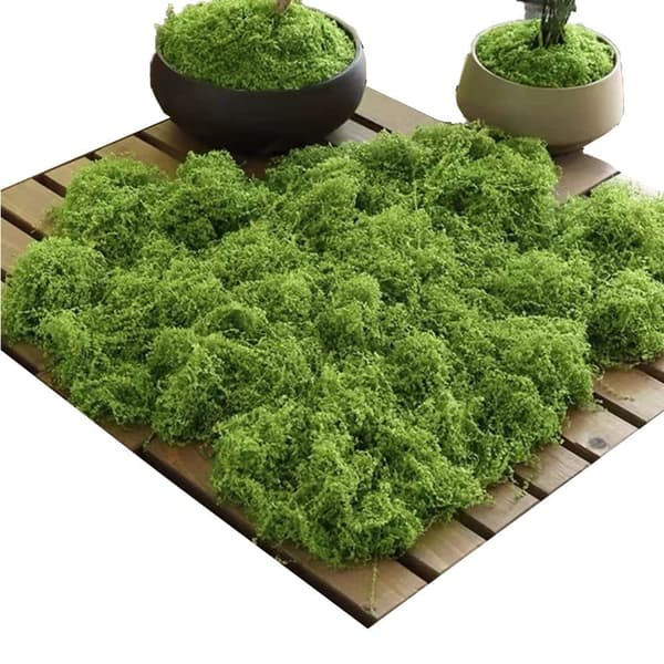 Lollanda 150g Konstgjord Moss, Hållbar och Färgbeständig, Enkel att Använda för Hantverk,falsk mossa, Modellbygge & Dekoration Ljusgrön