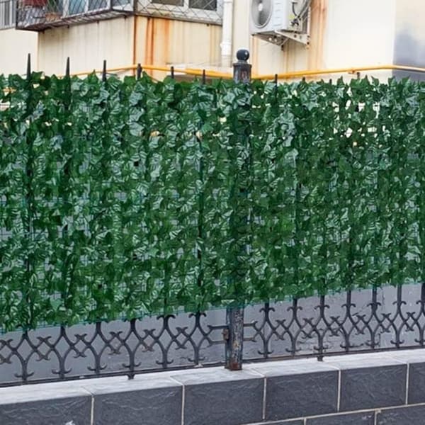 Lollanda Udendørs Vindhegn Havehegn Vedbend, Kunstigt privatlivshegn med plasttape, - 0,5/1x3m, Privatlivsbeskyttelse, Lydisolering
