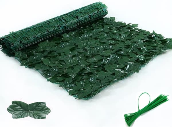 Lollanda Udendørs Vindhegn Havehegn Vedbend, Kunstigt privatlivshegn med plasttape, - 0,5/1x3m, Privatlivsbeskyttelse, Lydisolering