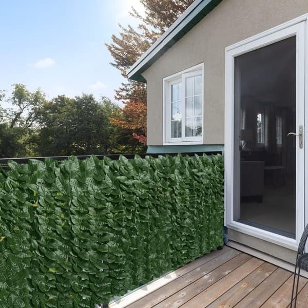 Lollanda Privacy Screen Ivy/Artificial Privacy Fence - 0.5/1x3 m, Udendørs Privacy Protection, Lydisolering