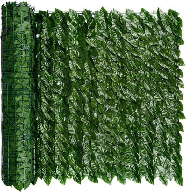 Lollanda Privacy Screen Ivy/Artificial Privacy Fence - 0.5/1x3 m, Udendørs Privacy Protection, Lydisolering 1×3 m