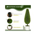 Miniatyrbild 4 av 6: HOMCOM Konstgjord Cypress, set med 2, 90 cm Inomhusväxt med konstgjord mossa