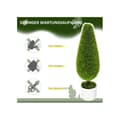 Miniatyrbild 6 av 6: HOMCOM Konstgjord Cypress, set med 2, 90 cm Inomhusväxt med konstgjord mossa