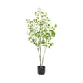 Miniatyrbillede 2 af 2: Kunstig Ficus Træ, Silke Blomster Materiale, Hjerteformede Blade, Vedligeholdelsesfri,150cm, som vist