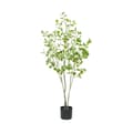 Miniatyrbillede 1 af 2: Kunstig Ficus Træ, Silke Blomster Materiale, Hjerteformede Blade, Vedligeholdelsesfri,150cm, som vist