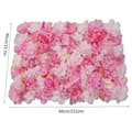Miniatyrbillede 2 af 2: Kunstige Blomster Vægpaneler, 3D Silke Blomster, Rektangulært Design, Indendørs/Udendørs Brug,Lyserød